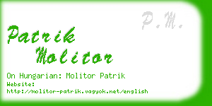 patrik molitor business card